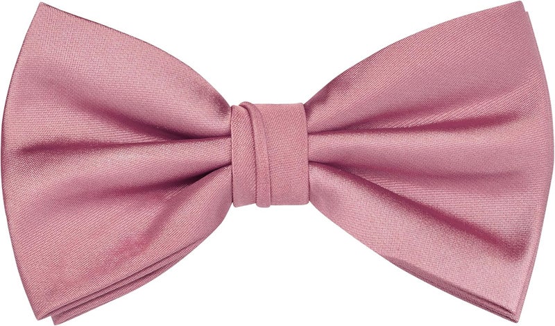 Branduce Mens Solid Color Adjustable Pre-tied Bow Tie for Men Party Wedding - Image 1